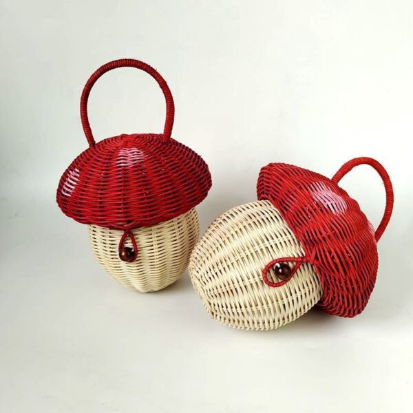 Rattan Mushroom Bag | Handmade Woven