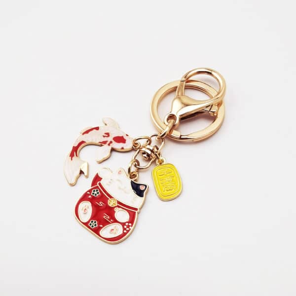 Maneki Neko Keychain | The Japanese Cat for Good Luck