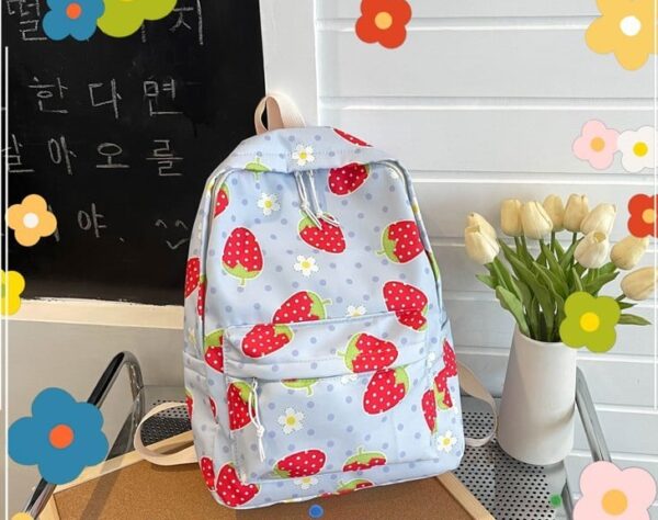 Large Strawberry School Bag