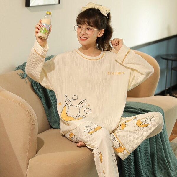 White Rabbit Pyjamas Yellow Cute Details