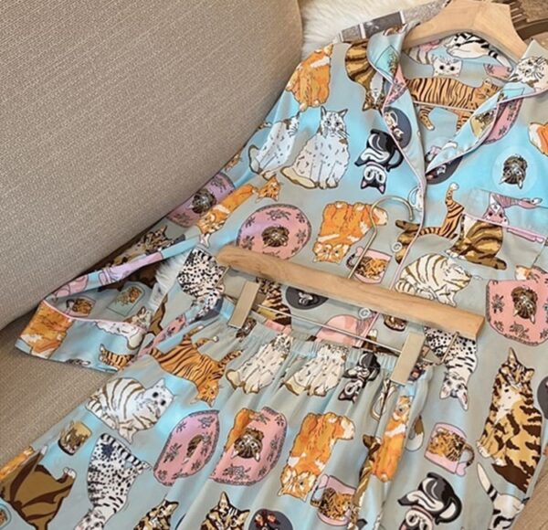 Kitten Pajama Set Womens | Various Cute Breeds of Cats