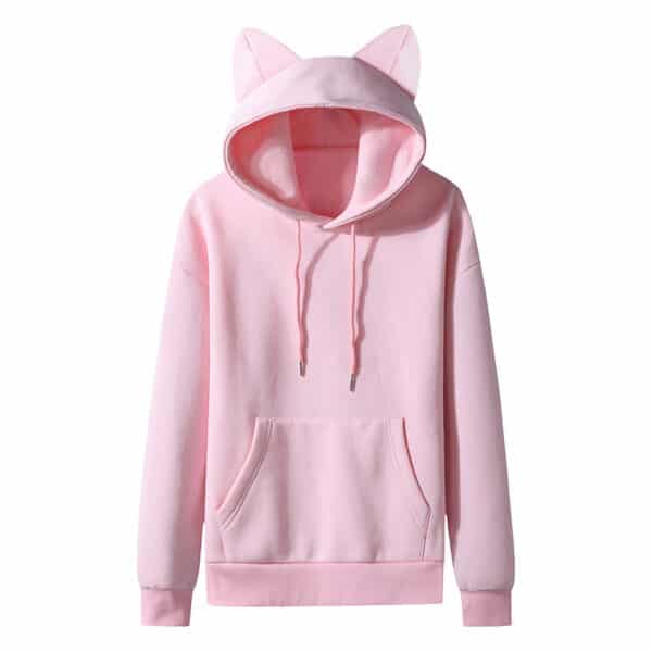 Cat Ear Hoodie Cute Womens Pink (+3 Colors)