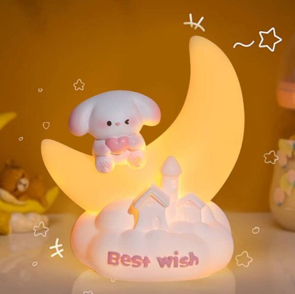 Moon Puppy Night Lamp | Kawaii Style