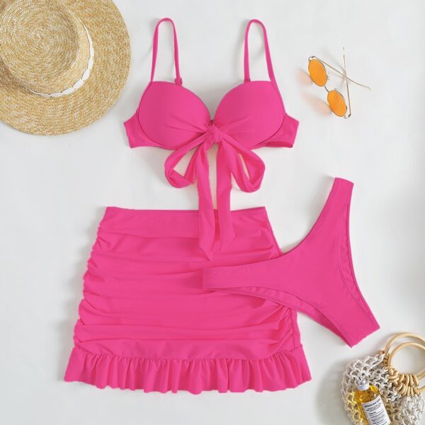 Kawaii Bikini with Skirt | Push up 3 Piece Set