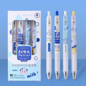 Cute Cow Milk Pen 4Pcs Set