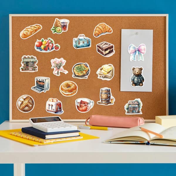 Food & Paris Stickers Pack 50Pcs