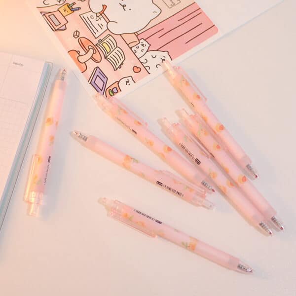 Cute Peach Pen Kawaii Gel Ink