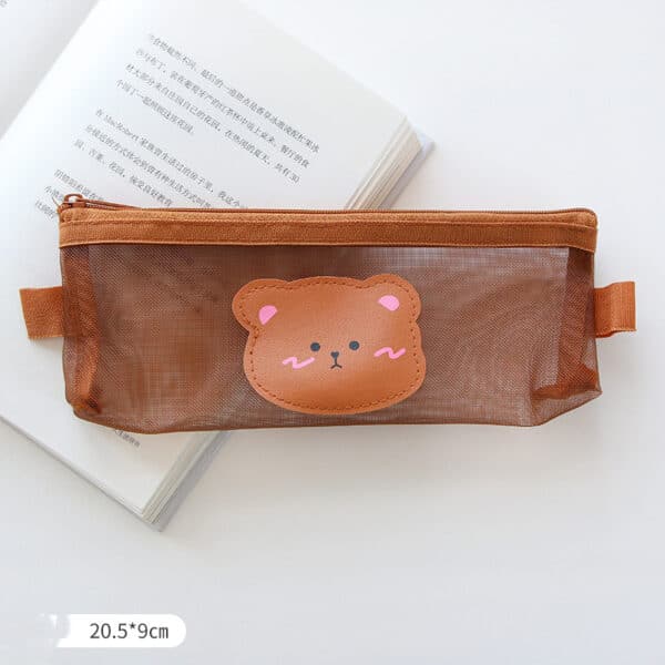 Cute Mesh Pencil Case | Transparent Stationery Bag