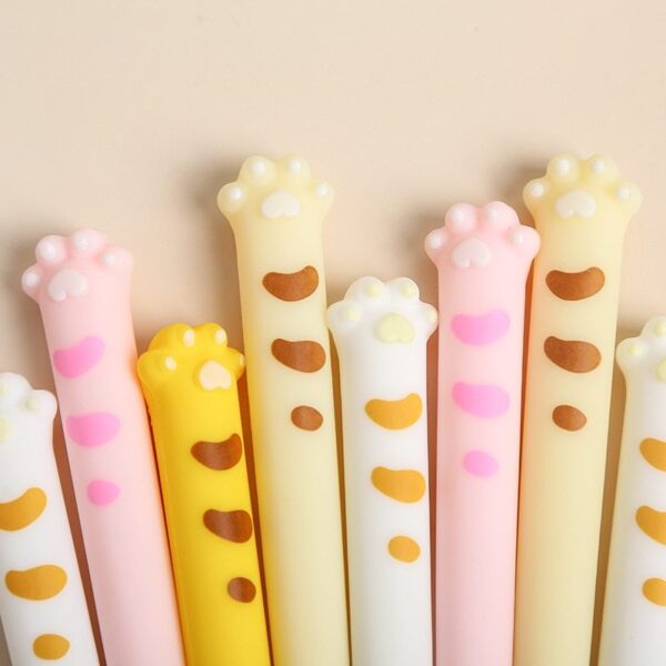 Cute Cat Paw Pens 4Pcs Set | Kawaii Style