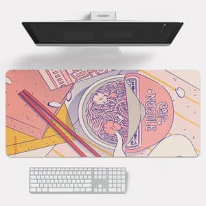 Large Cute Noodle Desk Pad | Asian Food Design