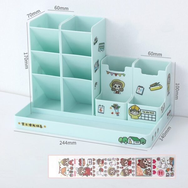 Cute Pink Desk Organizer BIG and Spacious