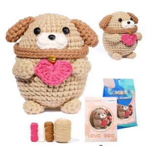 Cute Dog Crochet Kit | Easy Amigurumi Set