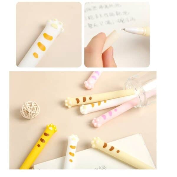 Cute Cat Paw Pens 4Pcs Set | Kawaii Style