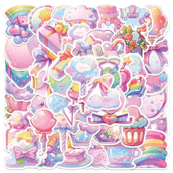 Cute Candy Stickers | Kawaii Sweets 50Pcs Set