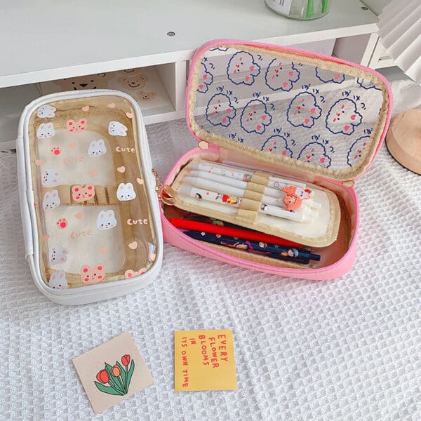 Kawaii Clear Pencil Case | Cute & Japanese