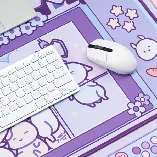 Computer Desk Mat | Cute Bunny Retro Game Console