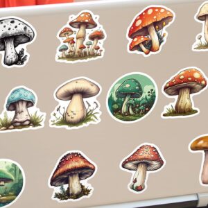 Colorful Mushrooms Stickers HUGE Pack 50Pcs