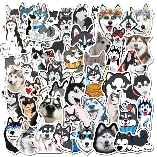 Husky Stickers Pack 50Pcs