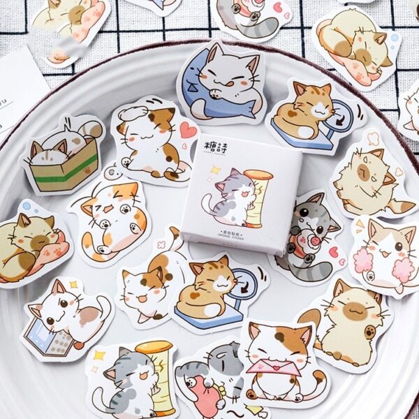 Cat and Dog Sticker Mix 45Pcs Cute Kawaii Pack