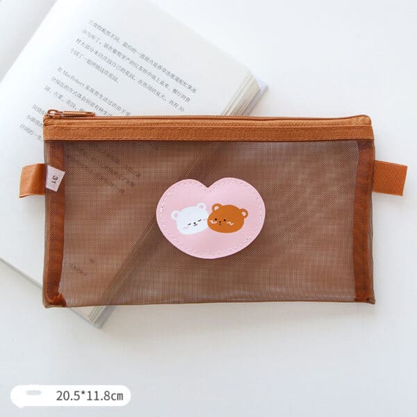 Cute Mesh Pencil Case | Transparent Stationery Bag