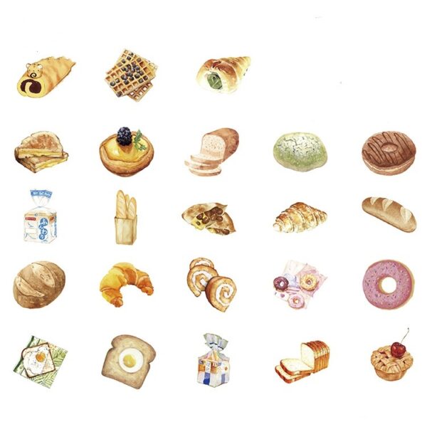 Breakfast Food Stickers 46Pcs