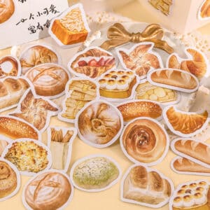 Bakery - Baked Goods Stickers 46Pcs | Pretzel, Brioche, Croissant...