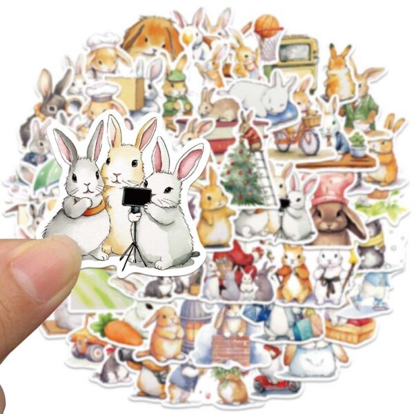 Large Bunnies Stickers 2-3" | Various Themes 50Pcs