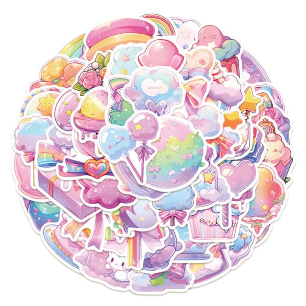 Cute Candy Stickers | Kawaii Sweets 50Pcs Set