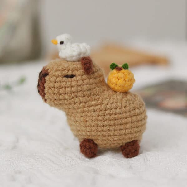 Capybara Crochet Kit | Animal Pendant Crochet Set