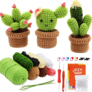 Cactus Crochet Kit (For 3 Stuffed Items!) | Beginners 3PCS