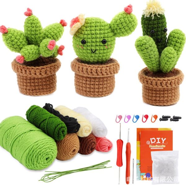 Cactus Crochet Kit (For 3 Stuffed Items!) | Beginners 3PCS