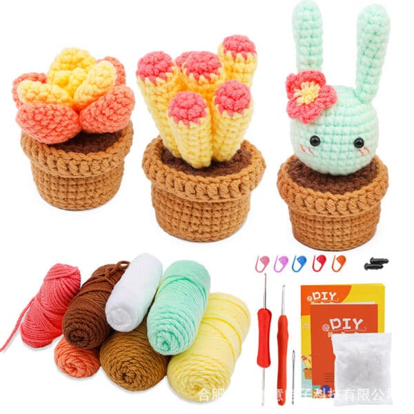 Cactus Crochet Kit (For 3 Stuffed Items!) | Beginners 3PCS