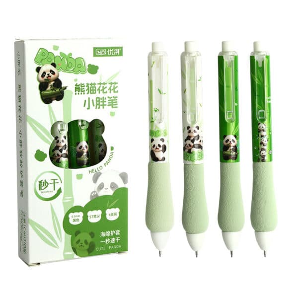 Bamboo Panda Pens 4Pcs Japanese Set