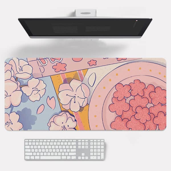 Cherry Blossom Desk Pad | Cute, Kawaii & Large