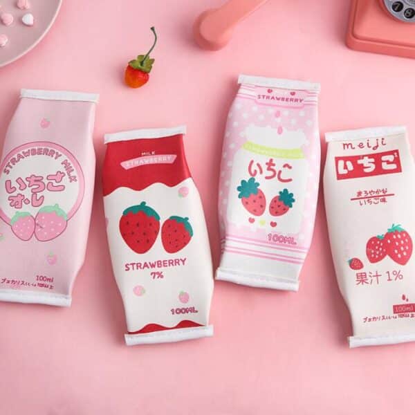 Strawberry Milk Pencil Case | Japanese - Kawaii