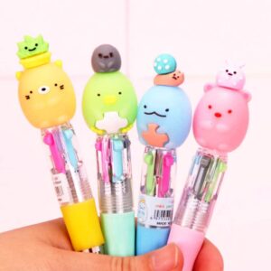 Kawaii Multi Color Ballpoint Pen Retractable | Cute Animals