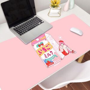 Kawaii Girl Desk Mat | Pink Japanese Style