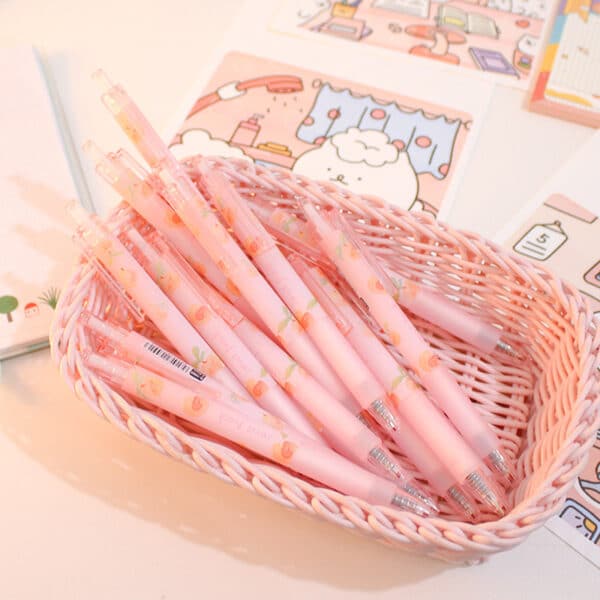 Cute Peach Pen Kawaii Gel Ink