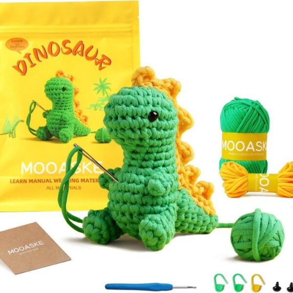 Dinosaur Crochet Kit | Cute Animal Beginners Crochet