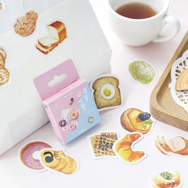 Breakfast Food Stickers 46Pcs