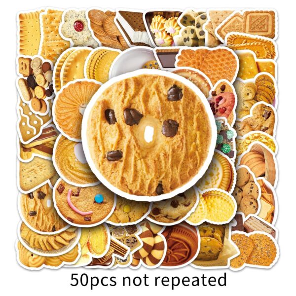 Biscuit & Cookie Stickers Pack 50Pcs