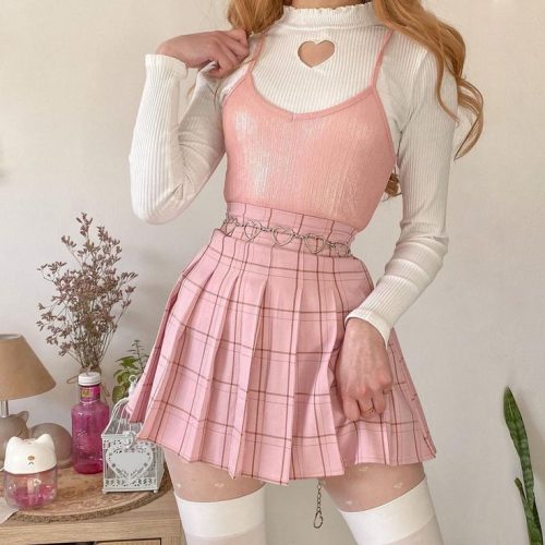 pink kawaii peach outfit idea